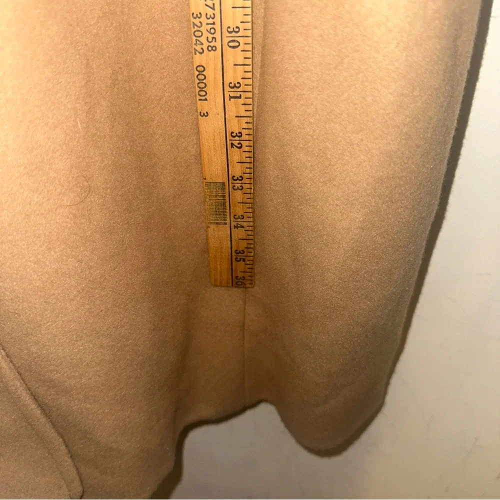 GAP Womens 2XL Camel Hair Wool Blend Long Coat Brown Preppy Classic Modern Y2K - Picture 12 of 12